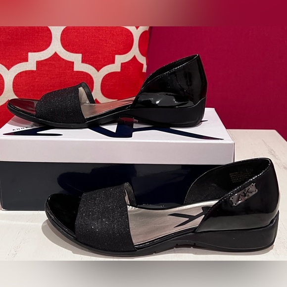 Anne Klein Black Sparkle Flats - Picture 3 of 9